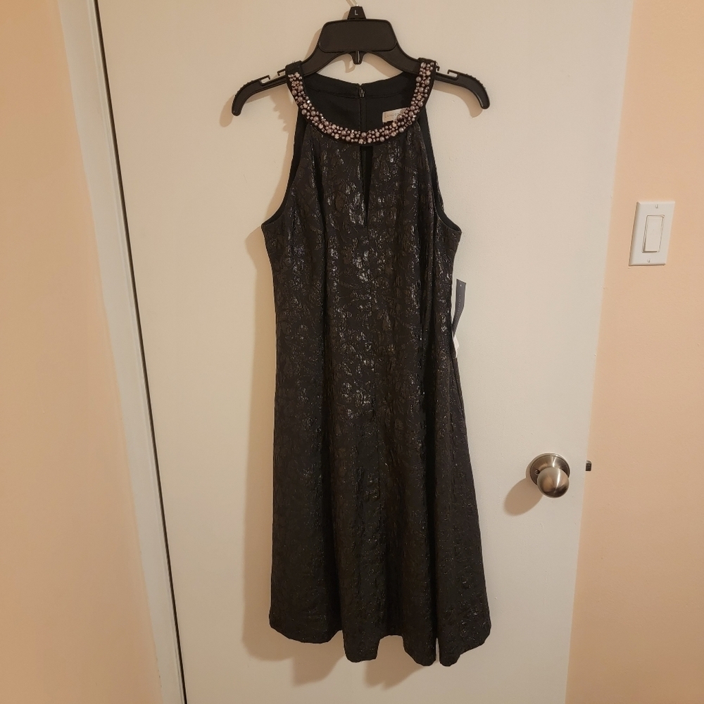 London Times Fit and Flare Dress Womens Size 4 Coquette Barbiecore Classic NWT